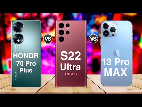 Honor 70 Pro Plus Vs Samsung Galaxy S22 Ultra Vs iPhone 13 Pro Max