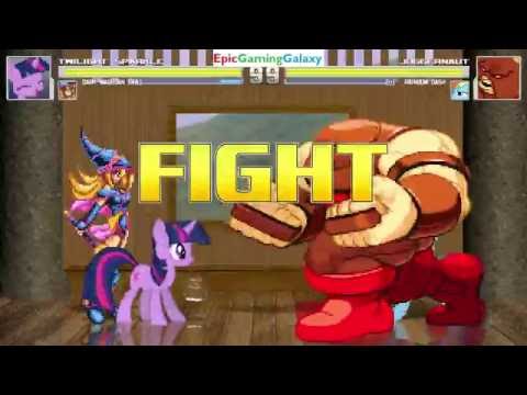 Twilight Sparkle And Dark Magician Girl VS The Juggernaut & Rainbow Dash In A MUGEN Match / Battle