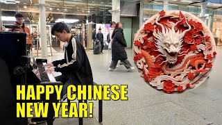 Celebrating Chinese New Year at Train Station Public Piano | Cole Lam