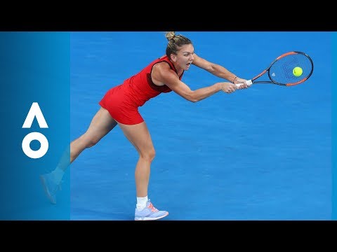 Fantastic 17 shot rally in the women's final between Halep and Wozniacki | Australian Open 2018