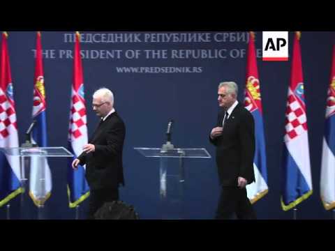 The presidents of Serbia and Croatia meet