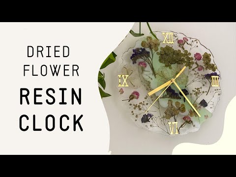 Dried Flower Resin DIY Clock