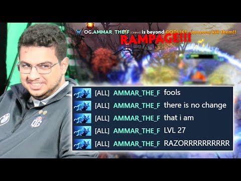 Ammar RAMAPAGE on his Lvl 27 Master Tier RAZOR - NO MATCH! DOTA 2