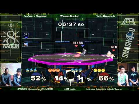 APEX 2013   SSBM Teams W2   PewPewU + Shroomed VS Trail + Nintendude