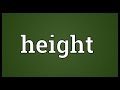 Height Meaning
