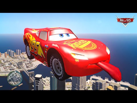 Crazy Rayo Lightning McQueen City Rampage Crash Compilation Ep.97 - GTA 4