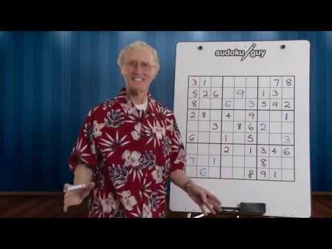 Sudoku. Lesson 15.  3 empty cells in a row within a block.