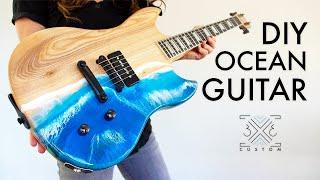 Making a Les Paul Jr. Inspired Guitar with an Epoxy Ocean Pour // DIY Guitar Build
