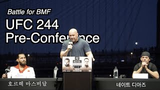 [번역] 네이트 디아즈 VS 호르헤 마스비달 - UFC 프리컨퍼