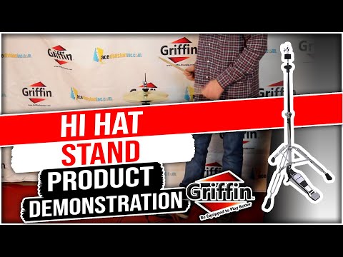 GRIFFIN Hi-Hat Stand | HiHat Cymbal Hardware Drum Pedal Holder Percussion Mount image 14