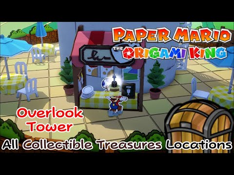All Overlook Tower Collectible Treasures Locations in Paper Mario The Origami King