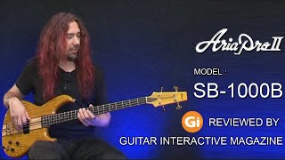 Video thumbnail for Aria Pro II SB-1000B Reviewed by Guitar Interactive Magazine by Aria Guitars World