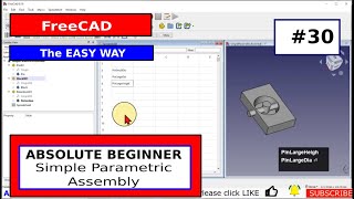 FreeCAD Beginner #30 Simple Parametric Assembly