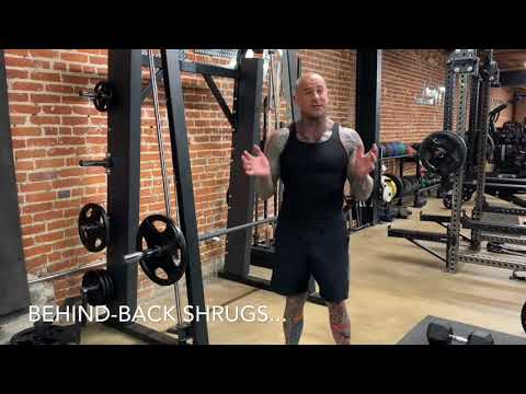 barbell shrug behind the back