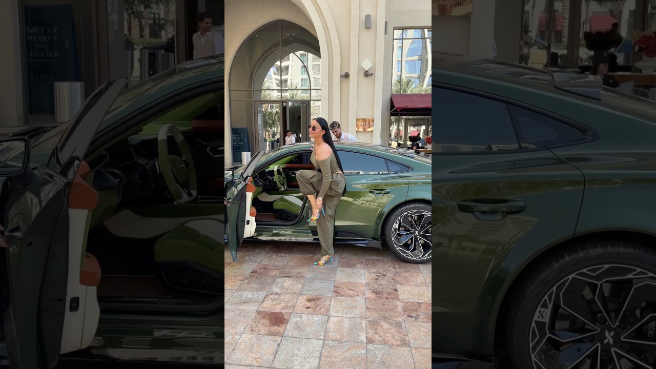 Queen spotted with crazy car again 👸🏽 💚 #bts #luxury #fashion #lifestyle #viralshort #fypシ