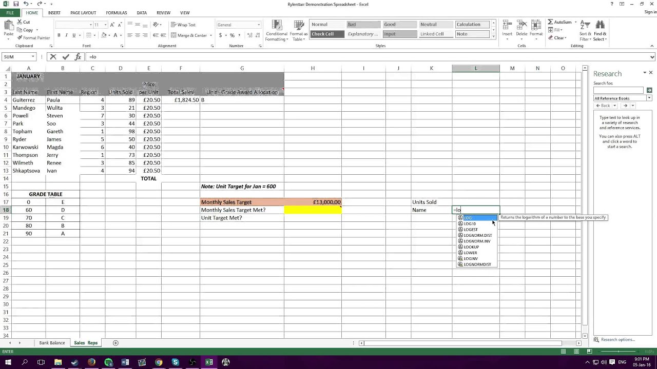 Spreadsheets & Charts Assignment Draft