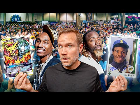 Flipping Raw Cards to Grade for HUGE Profit at Collect-A-Con 💰 (Sports Cards & Pokemon Cards)