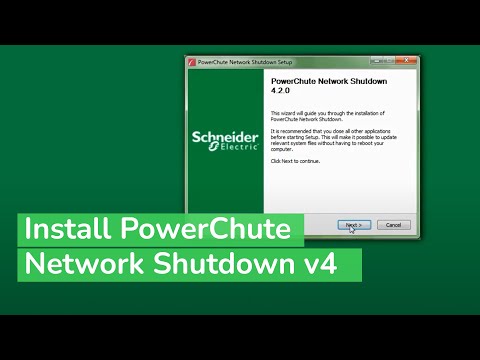 Video: Cómo instalar PowerChute Network Shutdown (PCNS) versión 4.X
