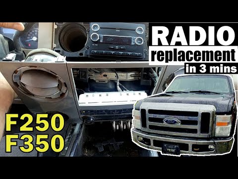 HOW TO REPLACE FORD F250, F350 RADIO in 3 minutes | Ford Super Duty 2009-2016 factory radio