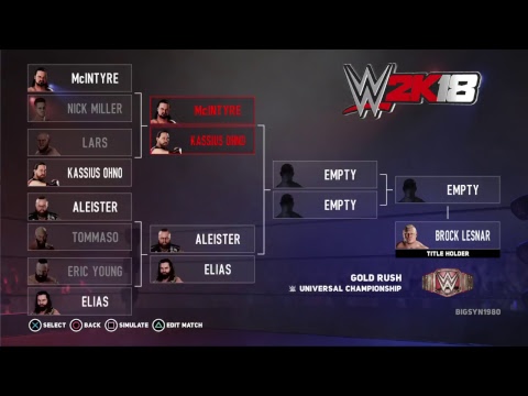 All New NXT DLC Gold Rush tournament WWE 2k18 Round 1 (Gameplay only)