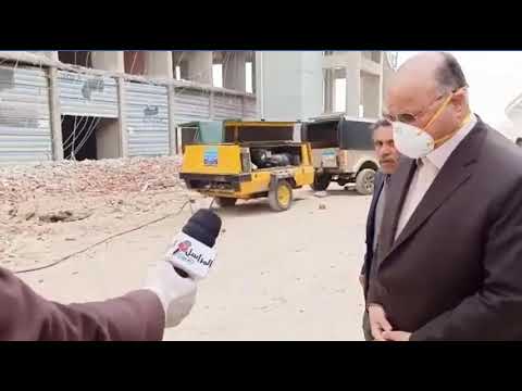 محافظ القاهرة يشهد إزالة عقار مخالف كائن في 1شارع سلوى حجازي عين شمس