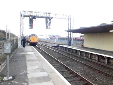 20309 & 37038 Depart Carnforth for Heysham Port.MOV
