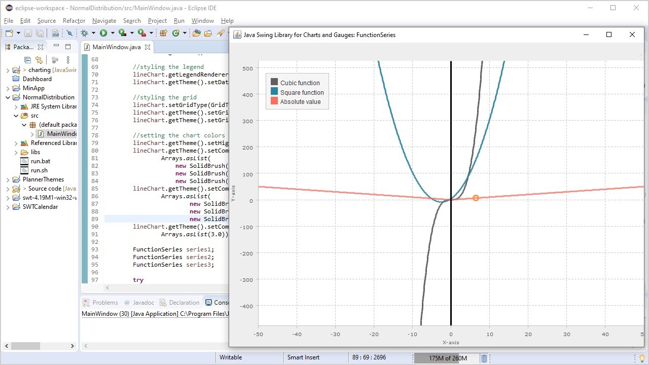 Vertical and Horizontal Scroll in a Java Chart