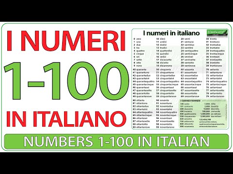 Numbers 1-100 in Italian - I numeri da 1 a 100 in italiano
