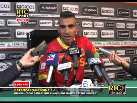 Catanzaro-Messina 1-0 Domenico Giampà capitano Catanzaro RTC TELECALABRIA