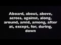 The Preposition Song The Preposition Song