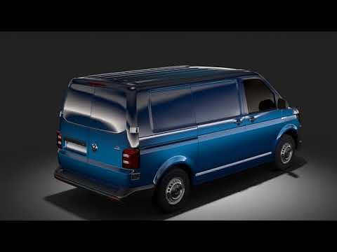 3D Model of Volkswagen Transporter Van L1H1 T6 2017 Review