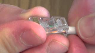 How to fit CAT5E Ethernet Plugs RJ45 8P8C Cat 5E Cat5