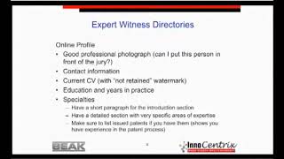 How to market a patent expert witness practice - expert witness directory listings