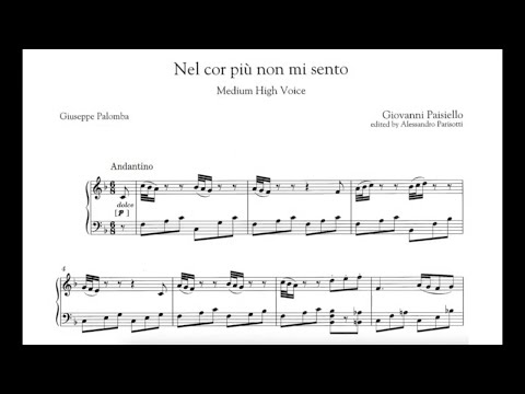 Nel cor piu non mi sento (Giovanni Paisiello) Piano Accompaniment in F Major