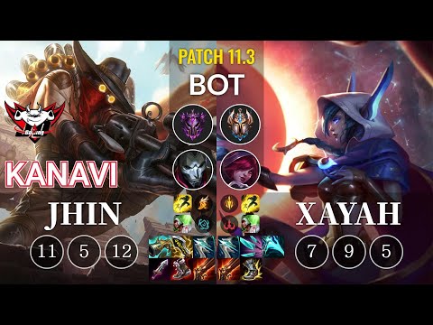 JDG Kanavi Jhin vs Xayah Bot - KR Patch 11.3