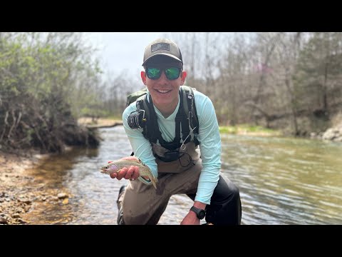 Springtime Fly Fishing for Wild Trout in the Ozarks! (Spring Creek+Mill Creek).