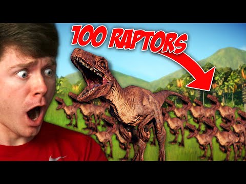 Releasing 100 RAPTORS into a DINOSAUR PARK! - Jurassic World Evolution 2