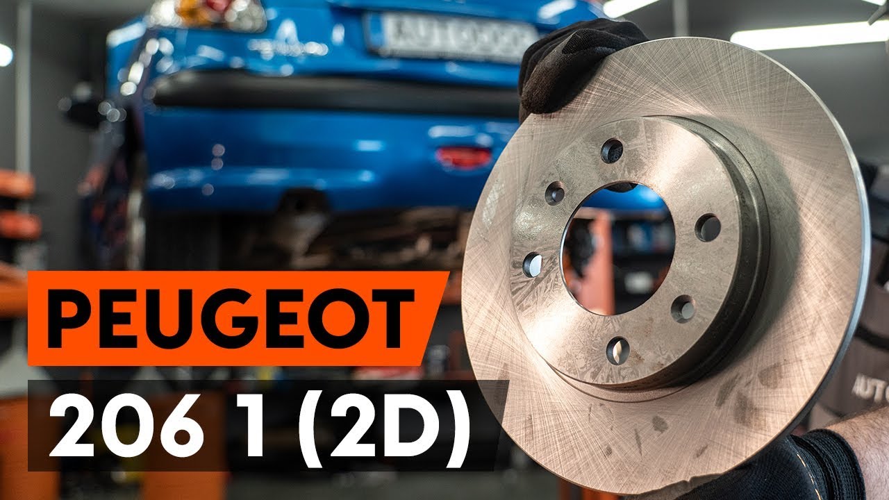 Kā nomainīt: aizmugures bremžu diskus Peugeot 206 CC 2D - nomaiņas ceļvedis
