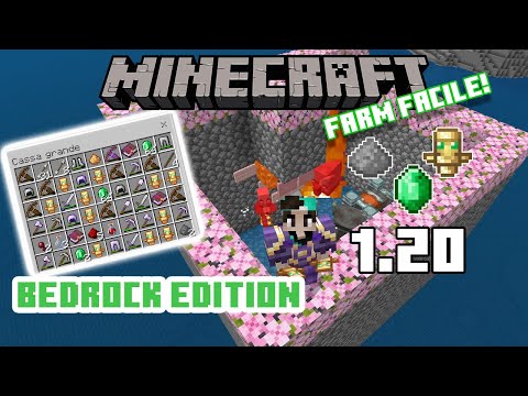 *1.20* Best RAID PILLAGER FARM for Bedrock Edition (Totems, Emeralds, etc.) || MINECRAFT ITA