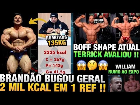 BRANDÃO ASSUSTA GERAL COM REFEIÇÃO DE 2 MIL CALORIAS - BOFF MOSTRA O SHAPE - WILLIAM RUMO AO EXPO
