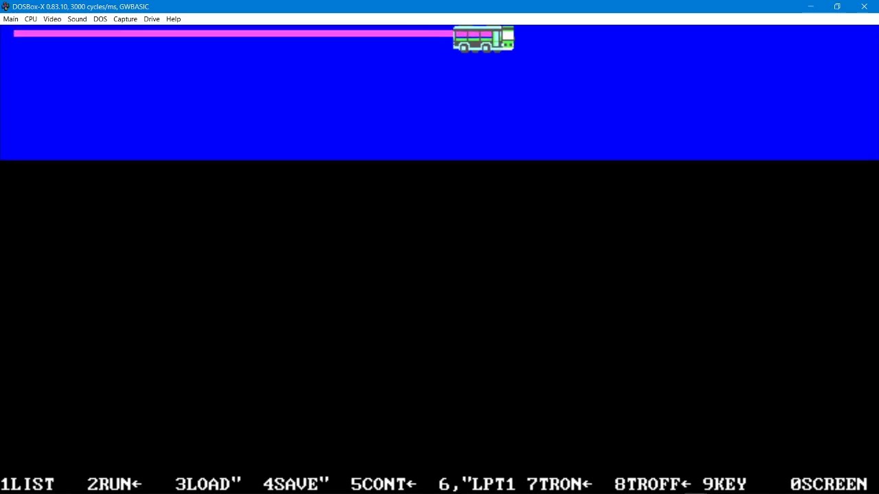 GWBASIC   THE BUS DEMO