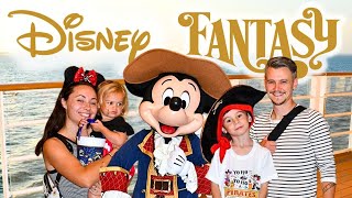Disney Fantasy vlog DAY 2 with TWO Young Kids, Our First Disney Cruise -Cherbourg & Pirate Night