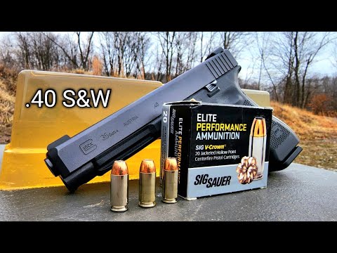 Sig V-Crown .40S\u0026W 180gr Ballistic Gel Test \u0026 Review