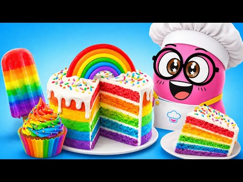 🌈😲 We Made RAINBOW Treats! Look at This 💥