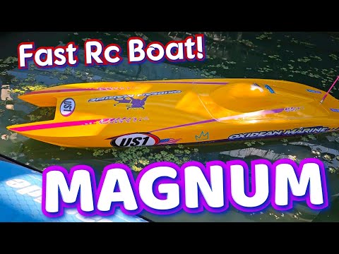 Super Fast Rc Boat! Magnum 44 Twin Cat by Oxidean Marine 