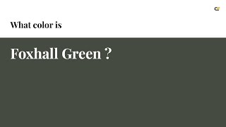 Foxhall Green color #454b40 hex color - Green color - Warm color 454b40