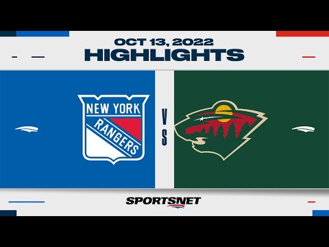 NHL Highlights | Rangers vs. Wild - October 13, 2022