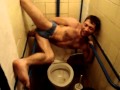 Man Almost Falls in Toilet [BATHROOM GYMNASTICS ...
