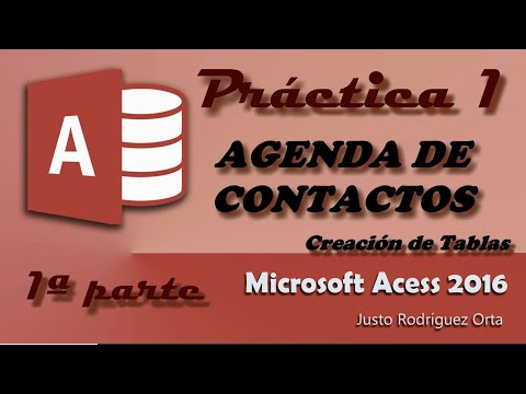 Access - Práctica 1 - 1ª parte - AGENDA DE CONTACTOS - Creación de tablas