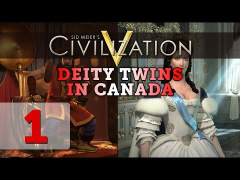 Civilization 5 Deity Twins in Canada - Part 1 (Huns / Russia)